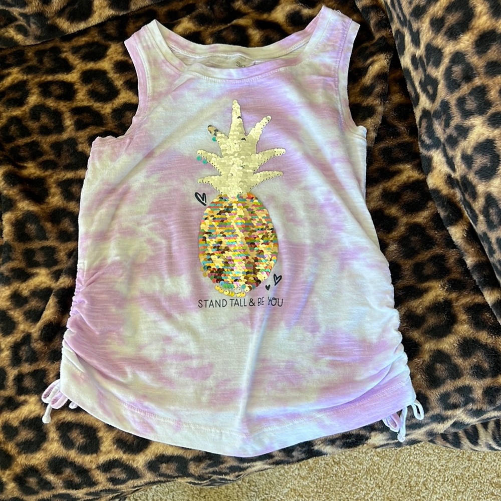Purple tie-dye tank